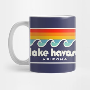 Lake Havasu Retro Vintage Style Distressed Sunset Waves Mug